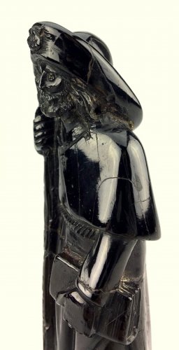 Jet figure of St-James.17th century - 