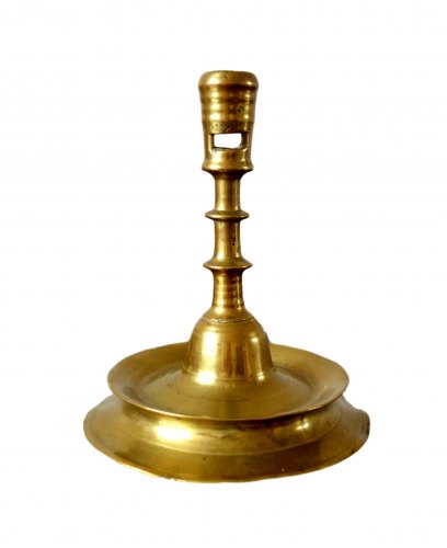 A Gothic brass Candlestick.Late 15th century.