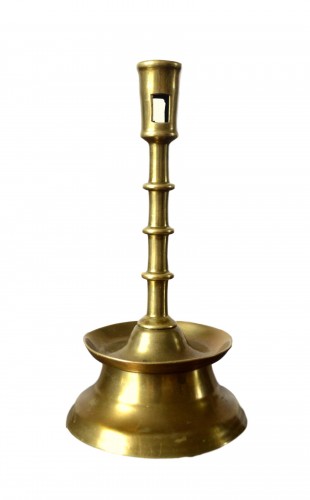 A Gothic brass Candlestick.Late 15th century.