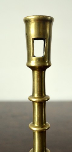 <= 16th century - A Gothic brass Candlestick.Late 15th century.