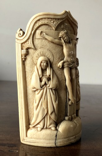 Religious Antiques  - A fine ivory pax, Early 16th century