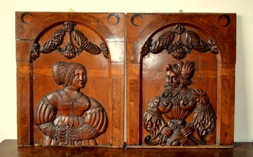 A pair of marquetry panels, Nuremberg Late 16th century - Architectural & Garden Style Renaissance