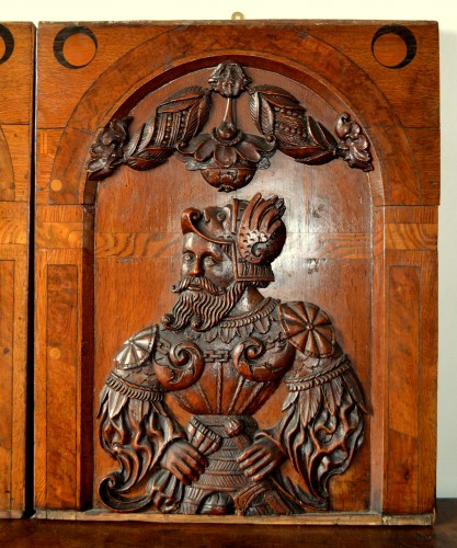 XVIe siècle et avant - Paire de panneaux en marqueterie, Nuremberg fin XVIe siècle