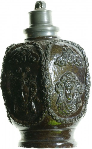 Creussen stoneware flask.Germany circa 1620