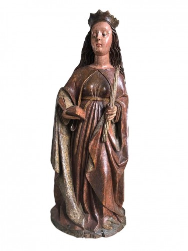 A Swabian sculpture of St-Genevieve.Circa 1480.