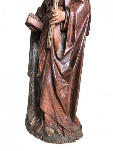 A Swabian sculpture of St-Genevieve.Circa 1480. - Sculpture Style Middle age