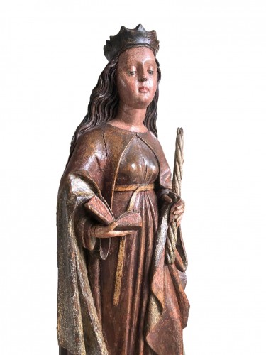 Sculpture  - A Swabian sculpture of St-Genevieve.Circa 1480.