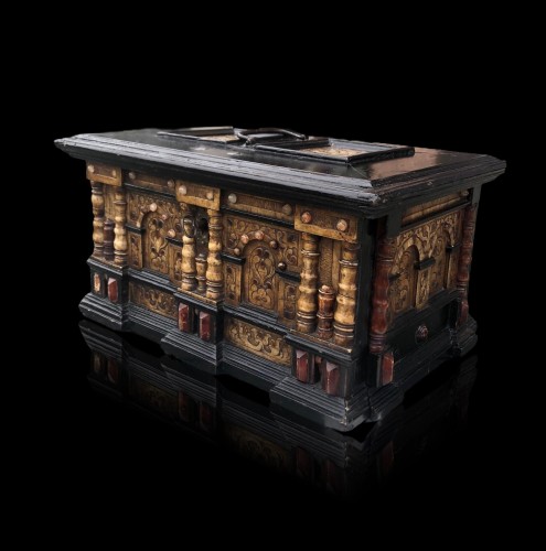 Coffret en bois noirci et albâtre - Allemagne vers 1600 - Objet de décoration Style Renaissance