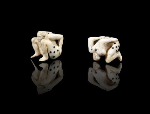 Curiosities  - Pair of erotic gambling dice - German circa 1700