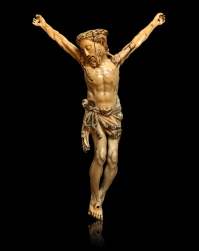 Christ en ivoire, Goa XVIIe siècle - Art sacré, objets religieux Style 