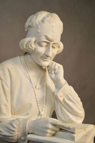Sculpture Sculpture en Marbre - Liseuse en marbre de Carrare M Cuturi