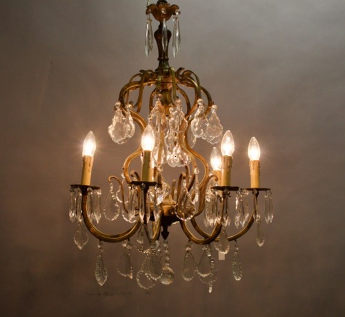 Lustres à pampilles en cristal du XIXe siècle - Luminaires Style 