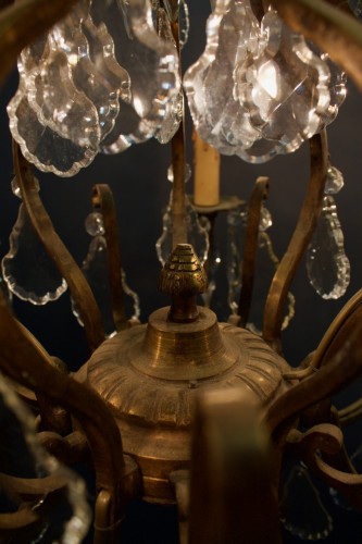 Lustres à pampilles en cristal du XIXe siècle - 
