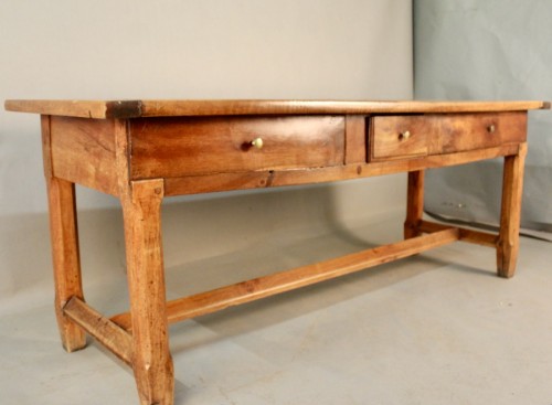 XIXe siècle - Table Bressane et ses deux bancs XIXe