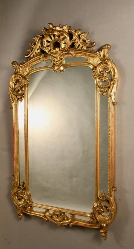 Antiquités - Miroir et console dorés Louis XV