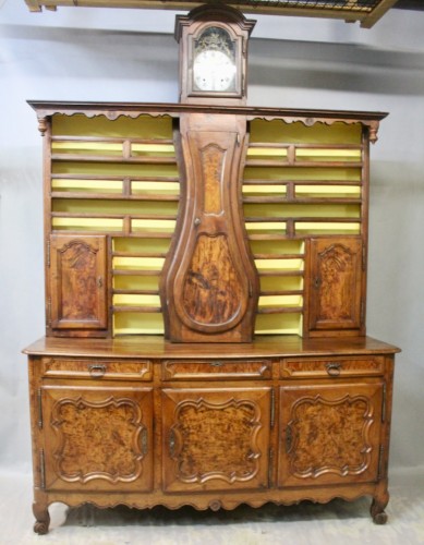 Mobilier Bibliothéque, vitrine - Vaisselier horloge Bressan XVIIIe