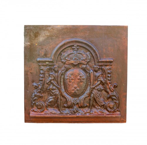 Plaque de cheminée Renaissance avec Circuit de Ventilation