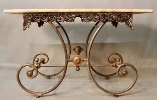 Mobilier Table & Guéridon - Table de boucher en fonte et fer forgé