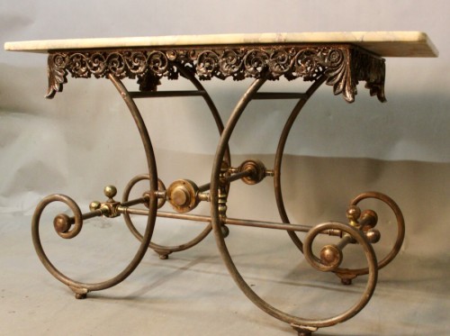 Table de boucher en fonte et fer forgé - Jean-Yves Buhard