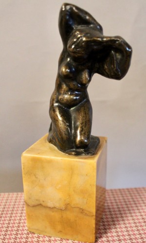 Baigneuse se nouant les cheveux - Ernest Drivier (1878-1951) - Sculpture Style 