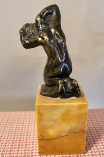 Sculpture Sculpture en Bronze - Baigneuse se nouant les cheveux - Ernest Drivier (1878-1951)