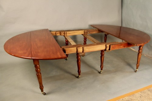 Table de banquet à 8 pieds Jacob en acajou massif - Directoire