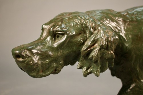 Antiquités - Setter à l'affût par Thomas François Cartier (1879-1936)