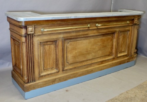 Oak Bar Counter With Pewter Top - Architectural & Garden Style 
