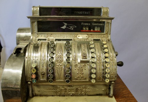 Antiquités - National Company Cash Register In Francs And Cents 