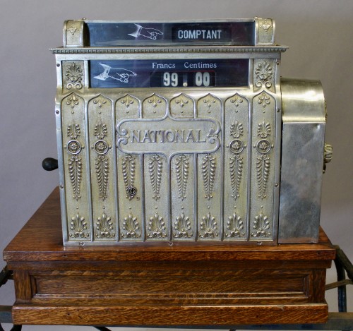 Antiquités - National Company Cash Register In Francs And Cents 