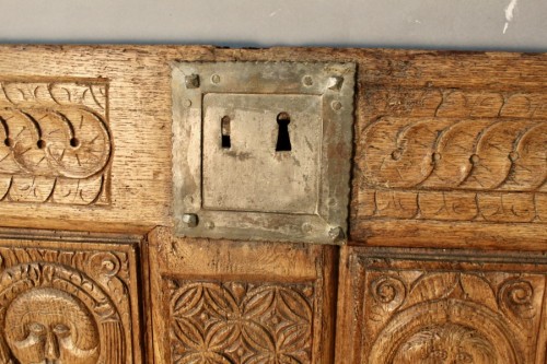 Architectural & Garden  - Gothic Chest Panel In 16th Century Oak