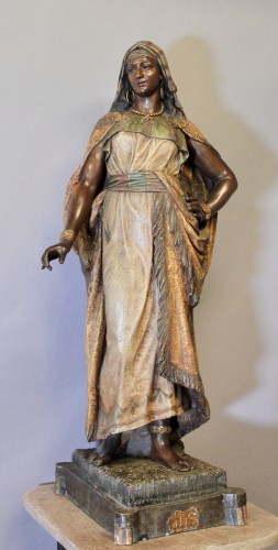 Alba, Polychrome Terracotta After Friedrich Goldscheider - Porcelain & Faience Style 
