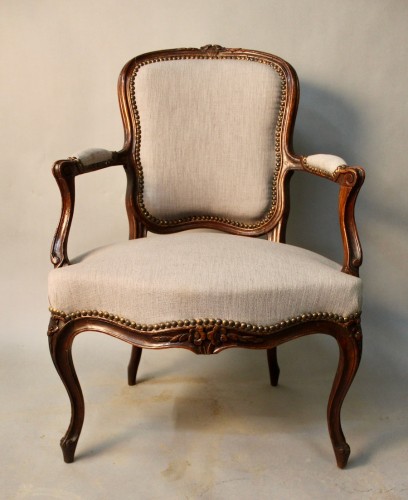 Set Of 4 Louis XV Cabriolet Armchairs - Louis XV