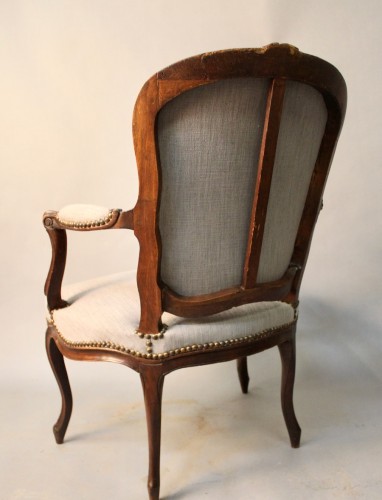 Antiquités - Set Of 4 Louis XV Cabriolet Armchairs