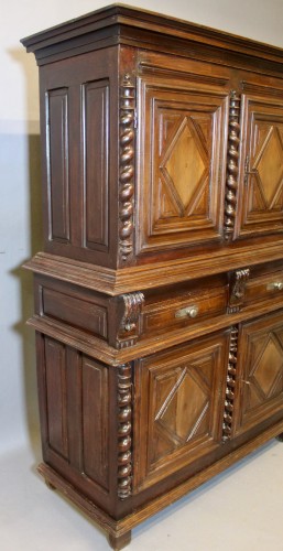 Louis XIII - Late 17th Century walnut two-piece Sideboard
