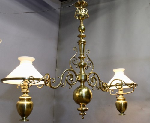 Very large Napoléon III brass billiard hanger - 