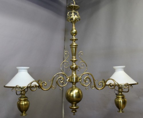 Antiquités - Very large Napoléon III brass billiard hanger