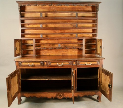 A early 19th century two-part oak and ash burl Vaisselier - 