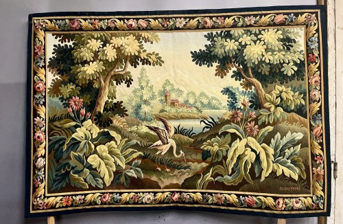 Verdure oiseau - - Aubusson Tapestry, 20th Century - Tapestry & Carpet Style 