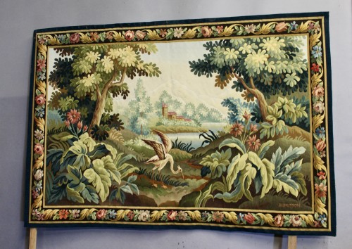 Tapestry & Carpet  - Verdure oiseau - - Aubusson Tapestry, 20th Century