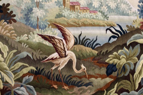 20th century - Verdure oiseau - - Aubusson Tapestry, 20th Century