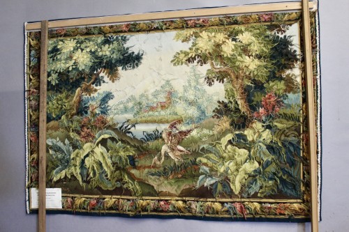 Antiquités - Verdure oiseau - - Aubusson Tapestry, 20th Century