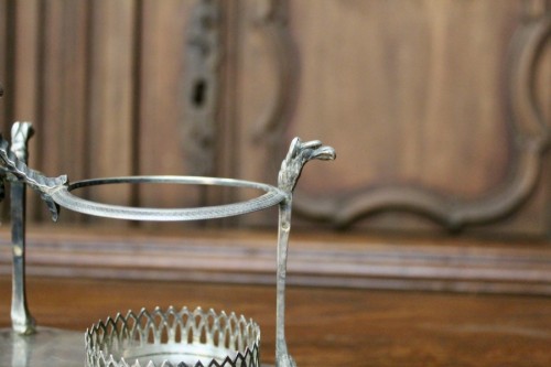 Serviteur de table huilier et vinaigrier en argent massif d'époque Empire - Empire