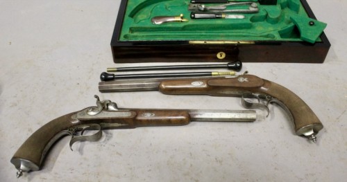  - Verney Carron Frères 19th Century Duel Pistol Set