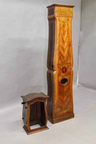 Large Marquetry Floor Clock Case, 19th Century - Horology Style 
