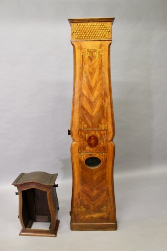 Horology  - Large Marquetry Floor Clock Case, 19th Century