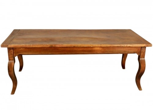 Importante table de salle à manger en noyer, Louis XV