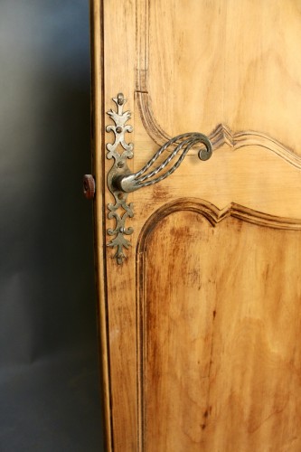 Large Double-sided, Four-panel Cherry Wood Screen - 