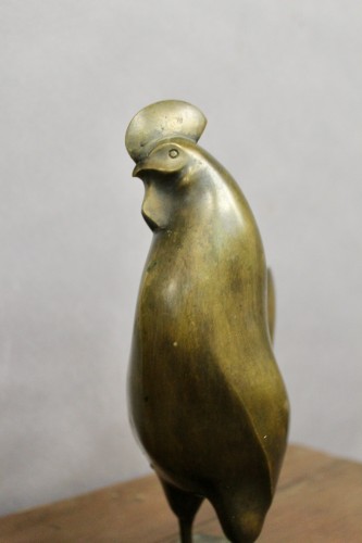 Coq en bronze signé et numéroté LIOULT (1955) - 