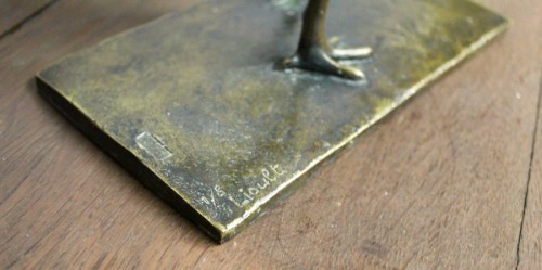 Antiquités - Coq en bronze signé et numéroté LIOULT (1955)